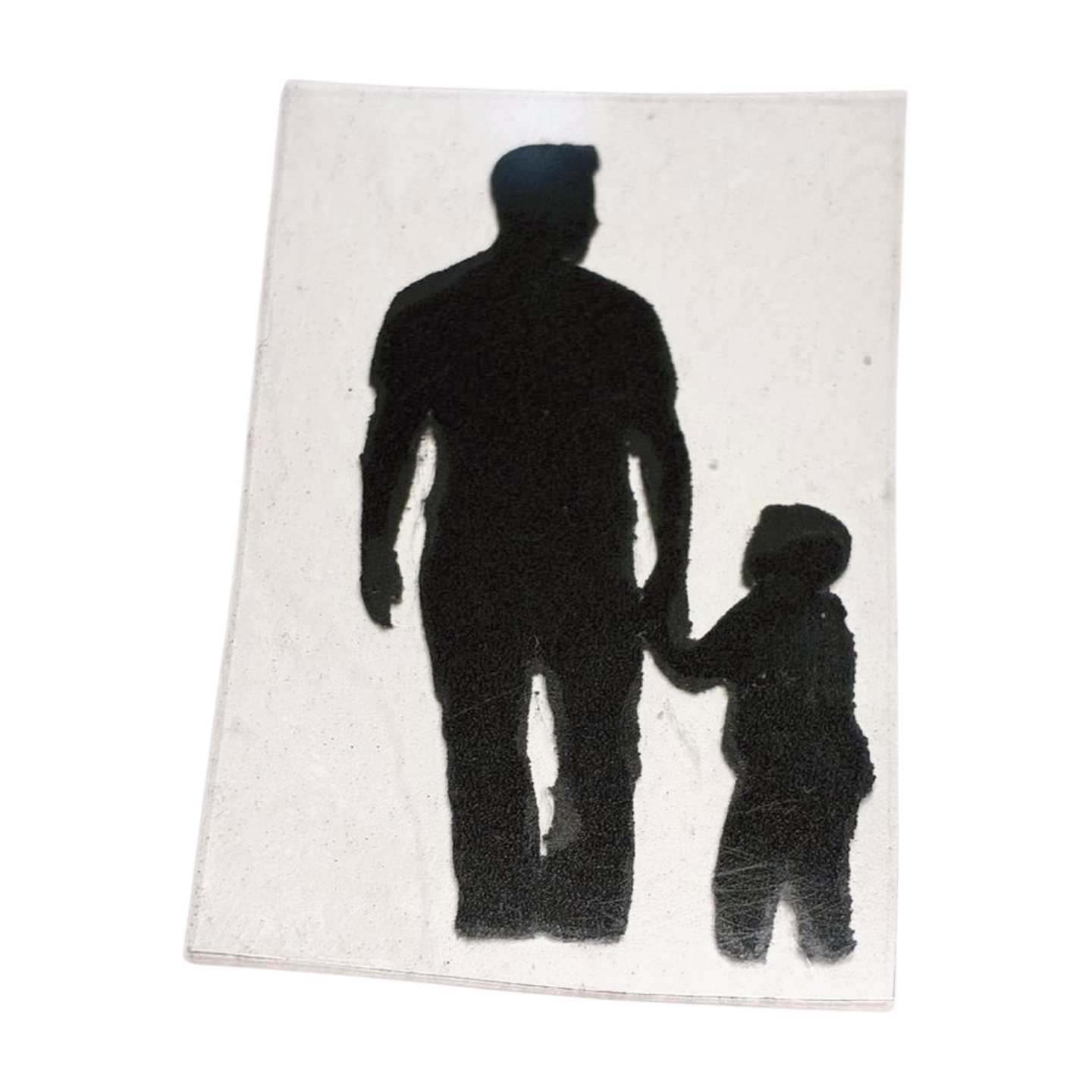 Dad and Son Silhouette Soft Foam Heat Transfer Vinyl