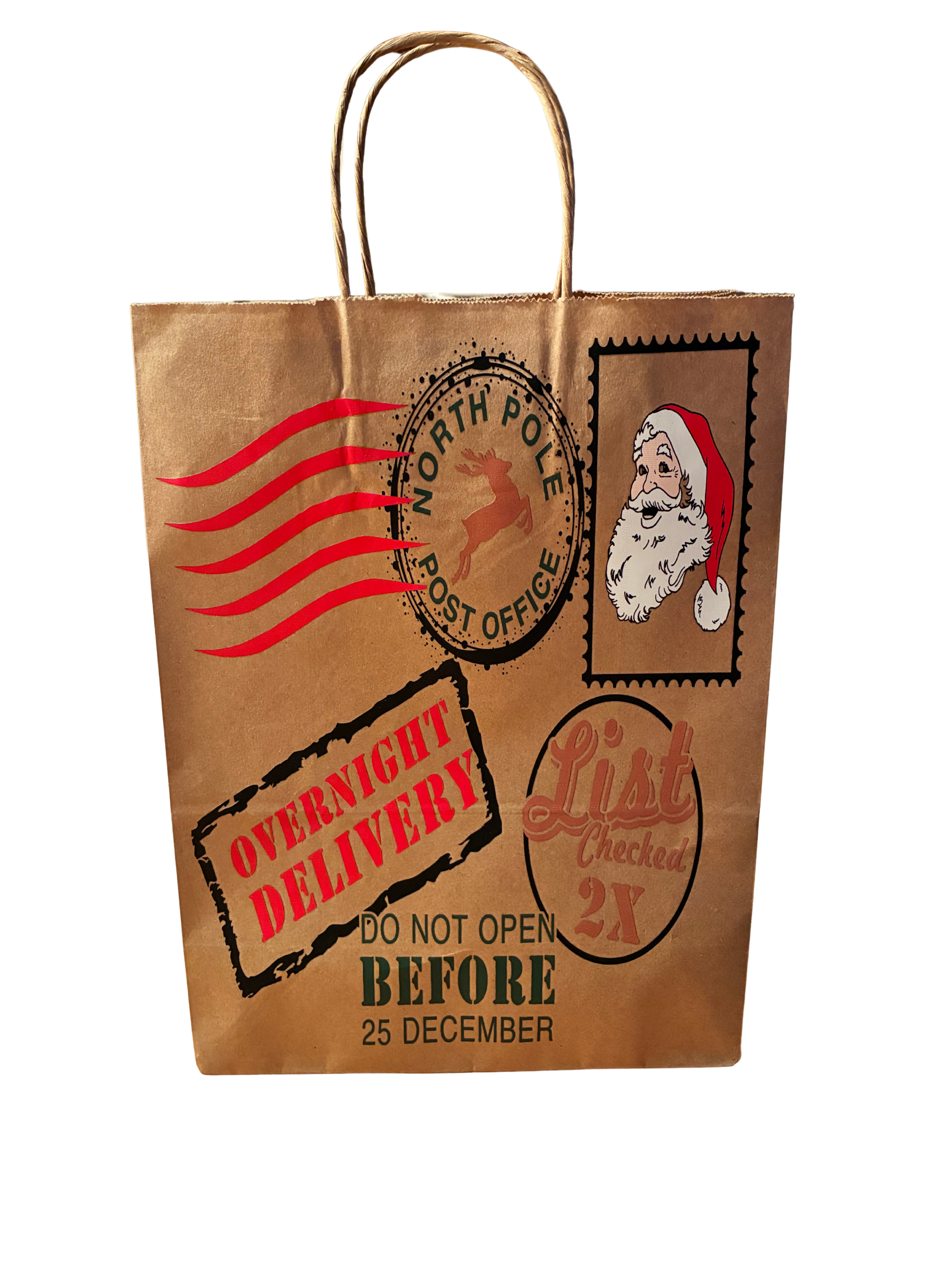 Stamped Gift Bag with tissue paper and gift tag