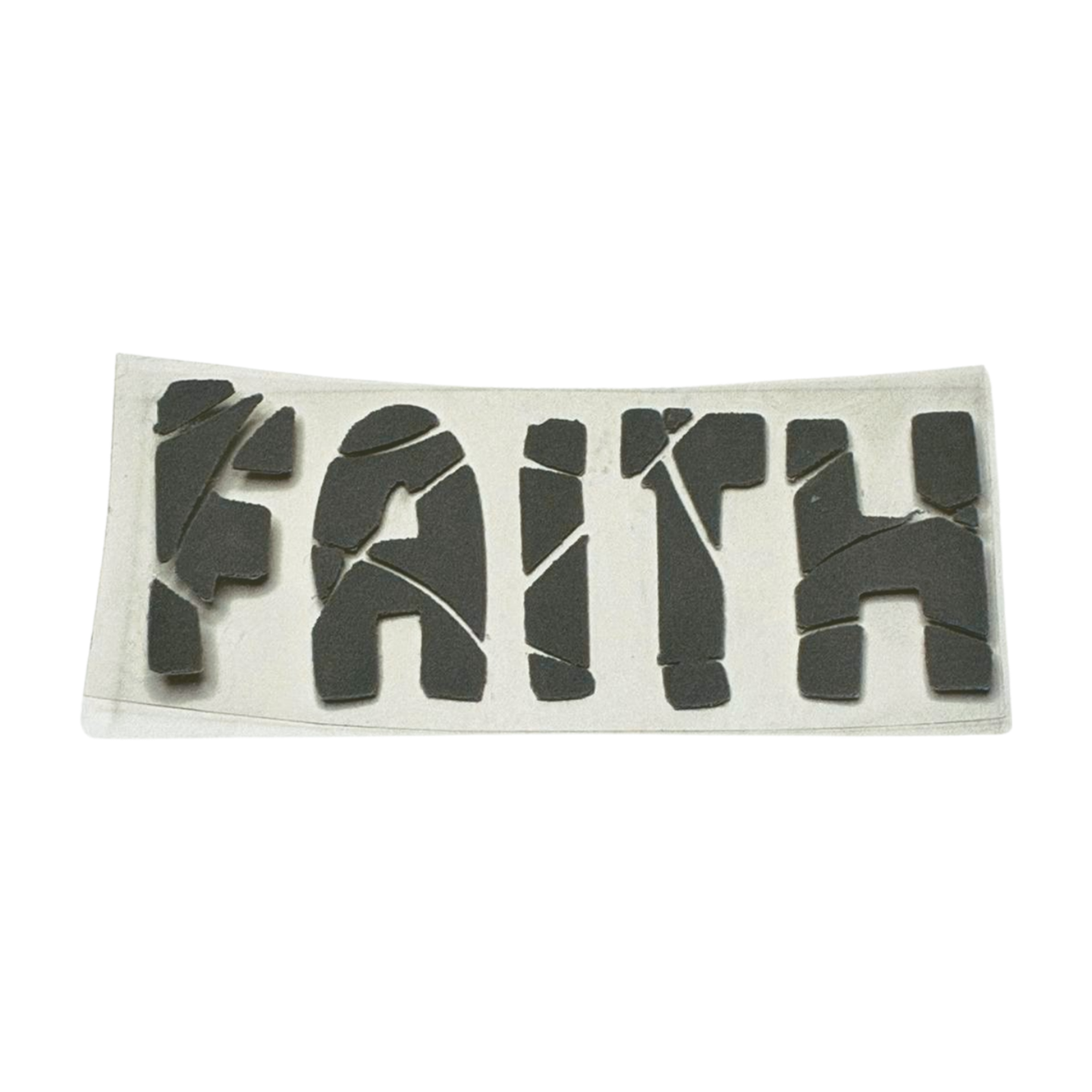 "Faith" Gray Soft Foam Heat Transfer Vinyl