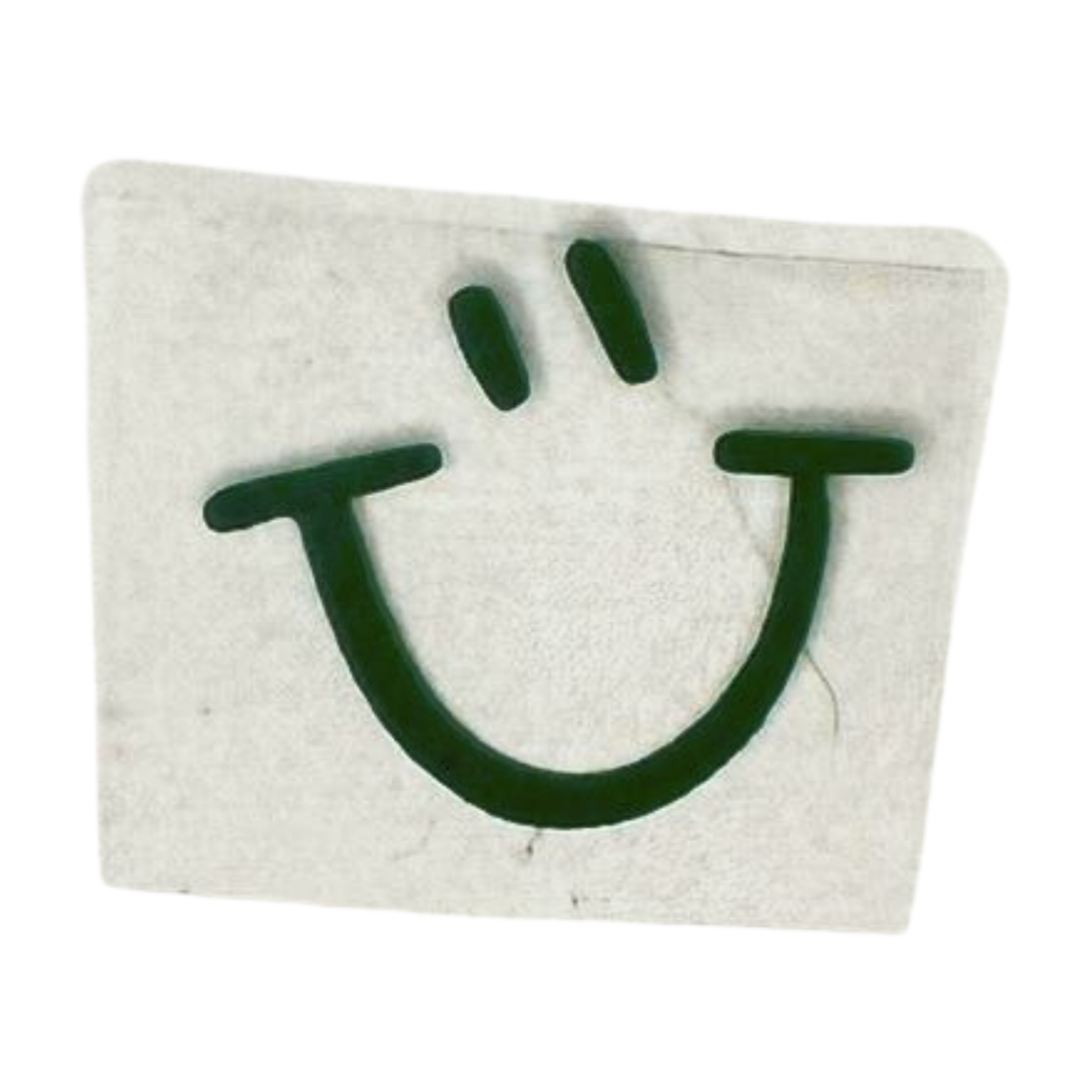 Small Green Smiley Soft Foam Heat Transfer Vinyl