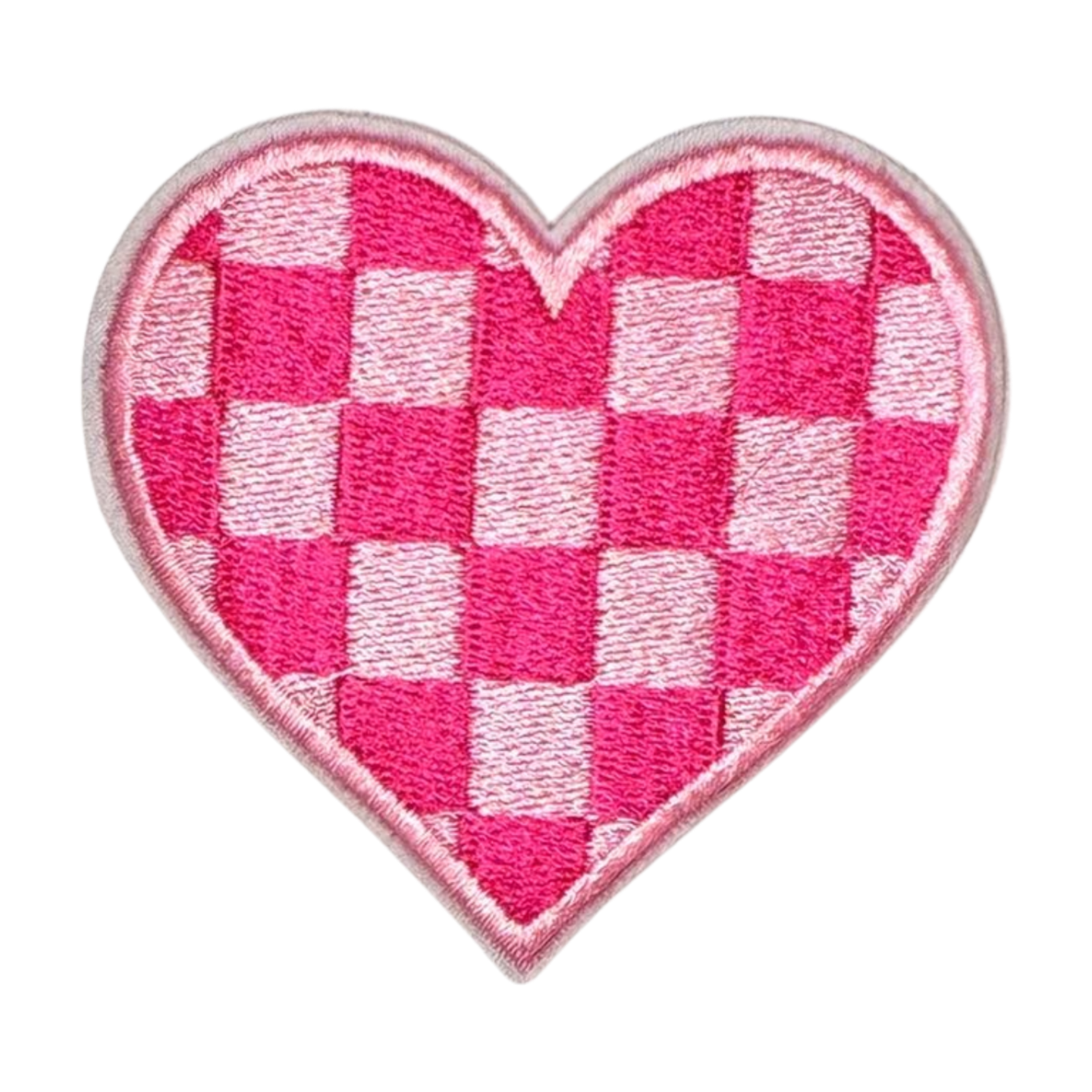 Pink Checkered Heart