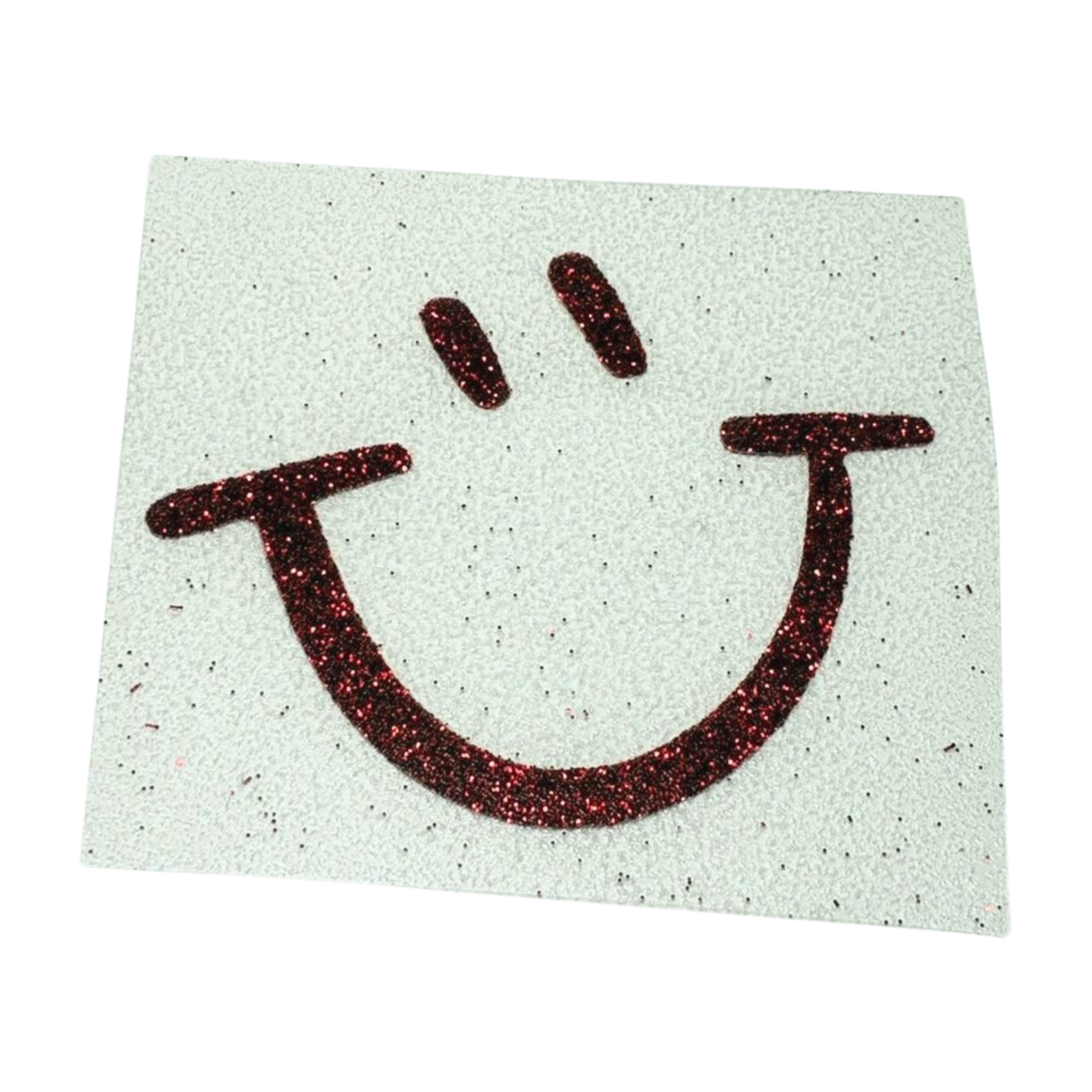 Medium Red Glitter Smiley Heat Transfer Vinyl