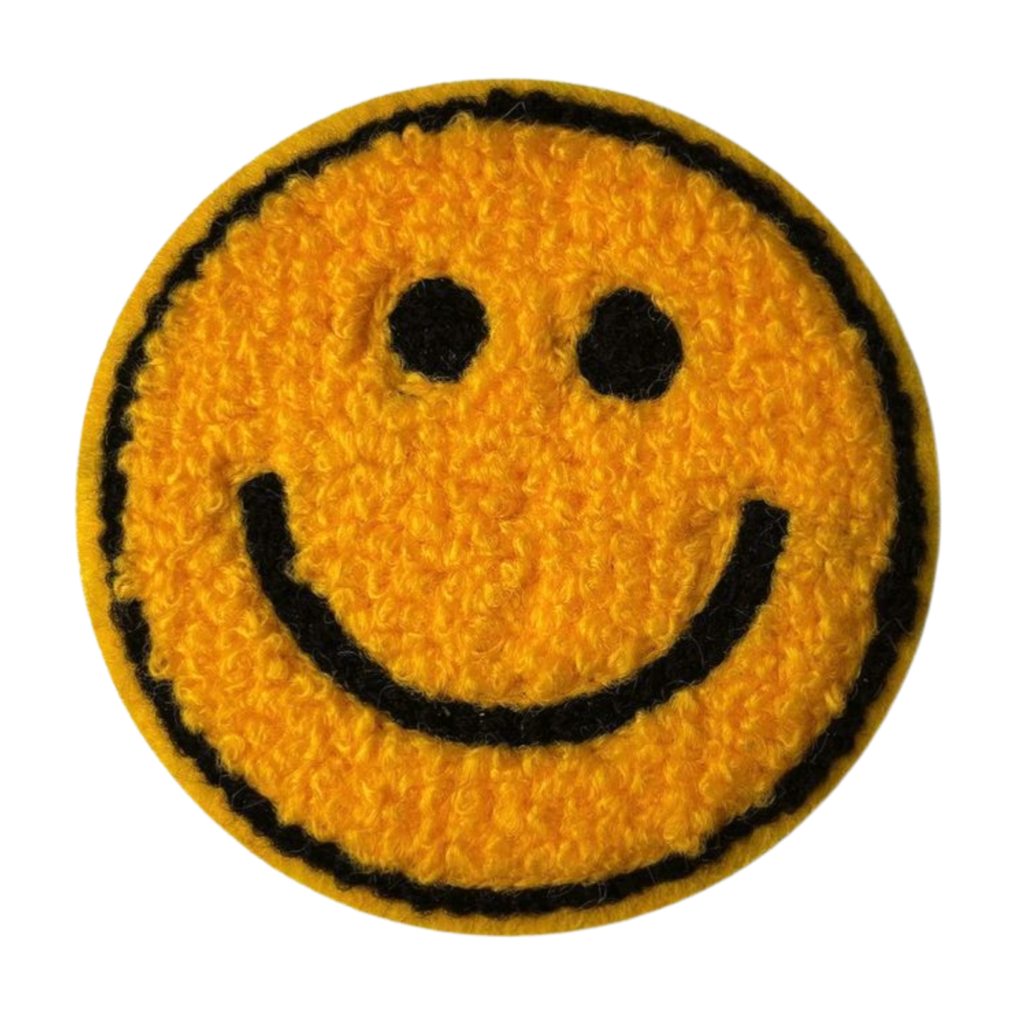Round Gold Fluffy Smiley