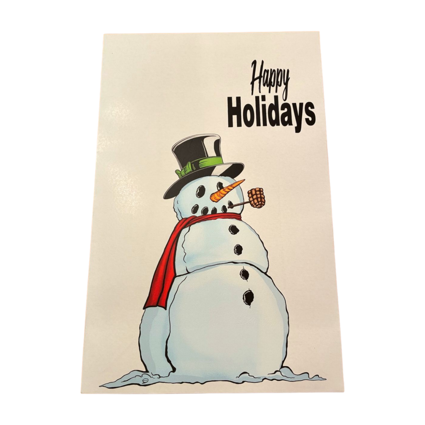Snowman Gift Box with ribbon and gift tag